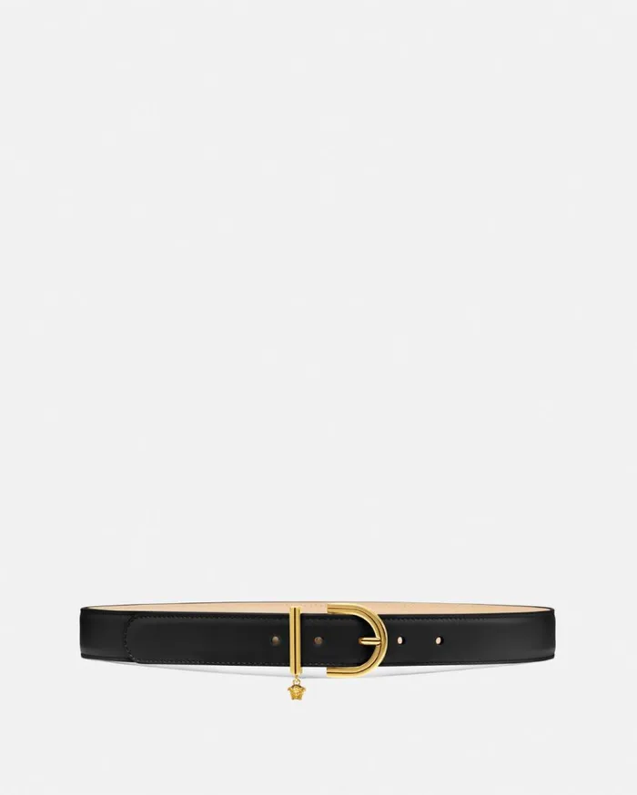Versace Belts Medusa 03995 Leather Belt 3 Cm Blackgold 8211 Women
