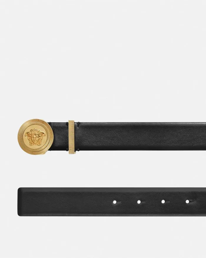 Versace Belts Medusa Biggie Leather Belt 3 Cm Blackgold 8211 Men