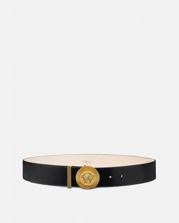 Versace Belts Medusa Biggie Leather Belt 4 Cm Blackgold 8211 Women