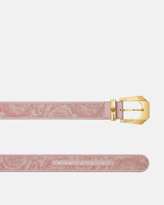 Versace Belts Medusa Heritage Barocco Jacquard Belt 4 Cm Pinkprint 8211 Women Versace Belts Medusa Heritage Barocco Jacquard Belt 4 Cm Pinkprint 8211 Women