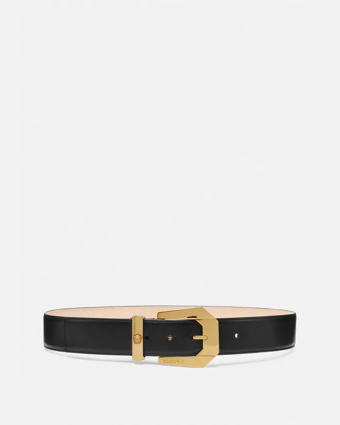 Versace Belts Medusa Heritage Leather Belt 4 Cm Blackgold 8211 Women