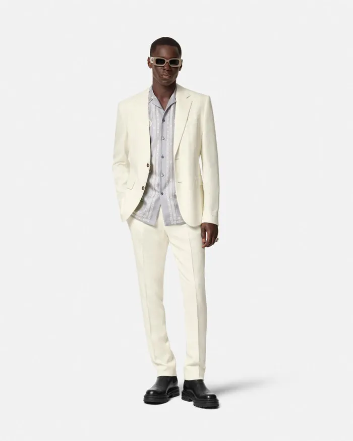 Versace Blazers and Suits Barocco Sea SilkBlend Malfil Blazer Blueprint 8211 Men Versace Blazers and Suits Barocco Sea SilkBlend Malfil Blazer Blueprint 8211 Men