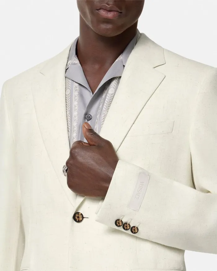 Versace Blazers and Suits Barocco Sea SilkBlend Malfil Blazer Blueprint 8211 Men Versace Blazers and Suits Barocco Sea SilkBlend Malfil Blazer Blueprint 8211 Men