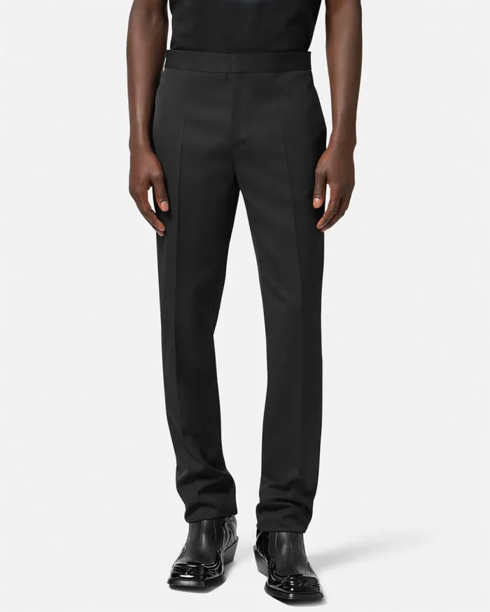 Versace Blazers and Suits Formal SatinBand Pants Black 8211 Men Versace Blazers and Suits Formal SatinBand Pants Black 8211 Men