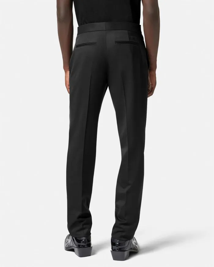 Versace Blazers and Suits Formal SatinBand Pants Black 8211 Men Versace Blazers and Suits Formal SatinBand Pants Black 8211 Men