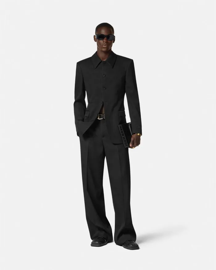 Versace Blazers and Suits SingleBreasted Tailored Jacket Black 8211 Men Versace Blazers and Suits SingleBreasted Tailored Jacket Black 8211 Men