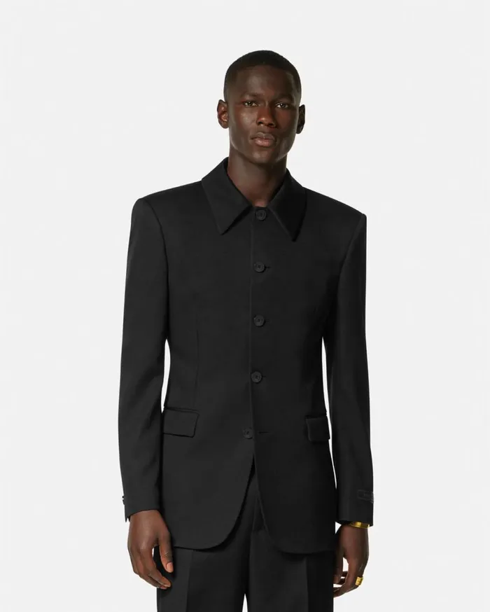 Versace Blazers and Suits SingleBreasted Tailored Jacket Black 8211 Men Versace Blazers and Suits SingleBreasted Tailored Jacket Black 8211 Men