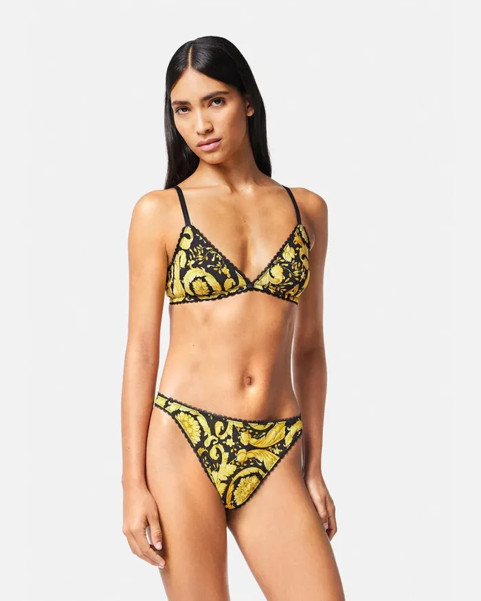 Versace Bras and Briefs Barocco Thong Blackprint 8211 Women Versace Bras and Briefs Barocco Thong Blackprint 8211 Women