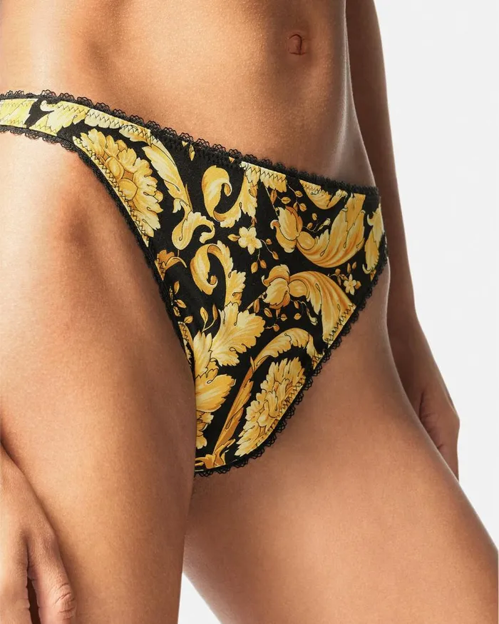 Versace Bras and Briefs Barocco Thong Blackprint 8211 Women Versace Bras and Briefs Barocco Thong Blackprint 8211 Women