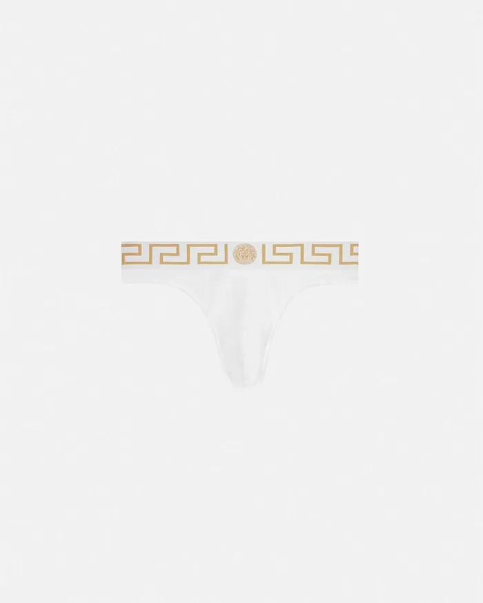 Versace Briefs Greca Border Thong White 8211 Men