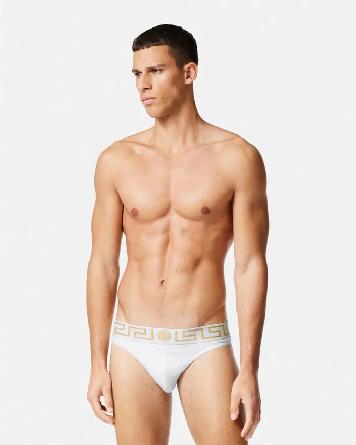 Versace Briefs Greca Border Thong White 8211 Men Versace Briefs Greca Border Thong White 8211 Men