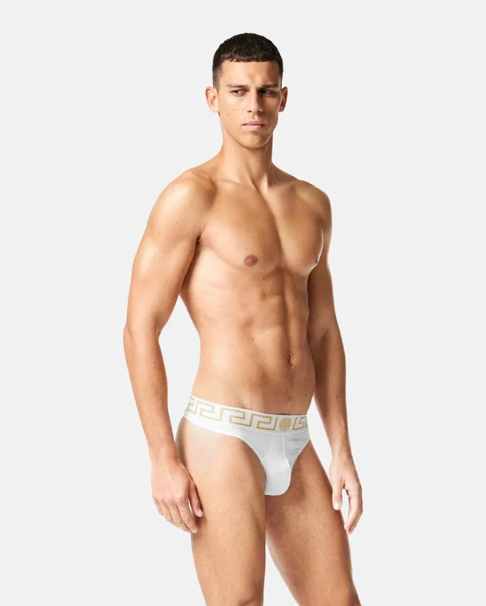 Versace Briefs Greca Border Thong White 8211 Men Versace Briefs Greca Border Thong White 8211 Men