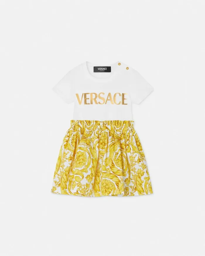 Versace Clothing Barocco Baby TShirt Dress Whiteprint 8211 Children