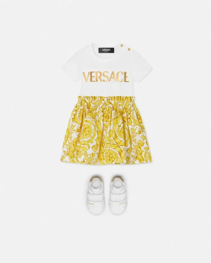 Versace Clothing Barocco Baby TShirt Dress Whiteprint 8211 Children Versace Clothing Barocco Baby TShirt Dress Whiteprint 8211 Children