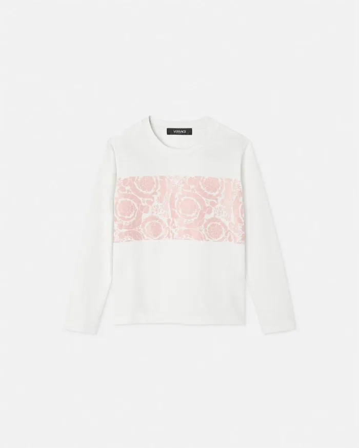 Versace Clothing Barocco Kids TShirt Light Pink 8211 Children