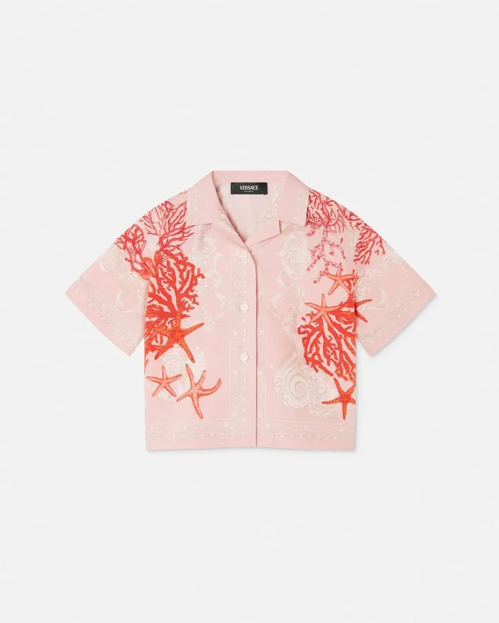 Versace Clothing Barocco Sea Kids Shirt Coral 8211 Children