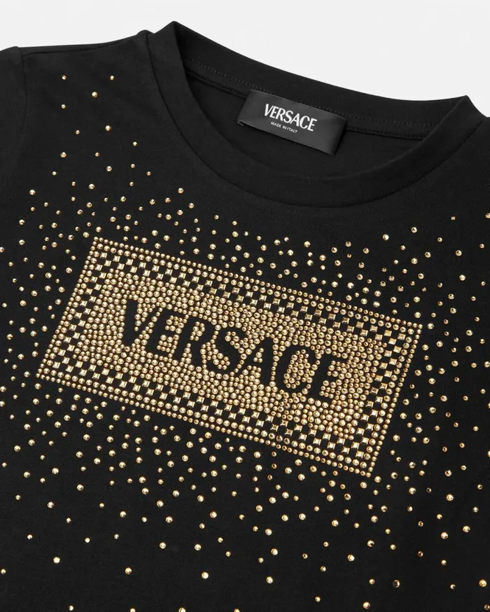 Versace Clothing Crystal 03990s Vintage Logo Kids TShirt Black 8211 Children Versace Clothing Crystal 03990s Vintage Logo Kids TShirt Black 8211 Children