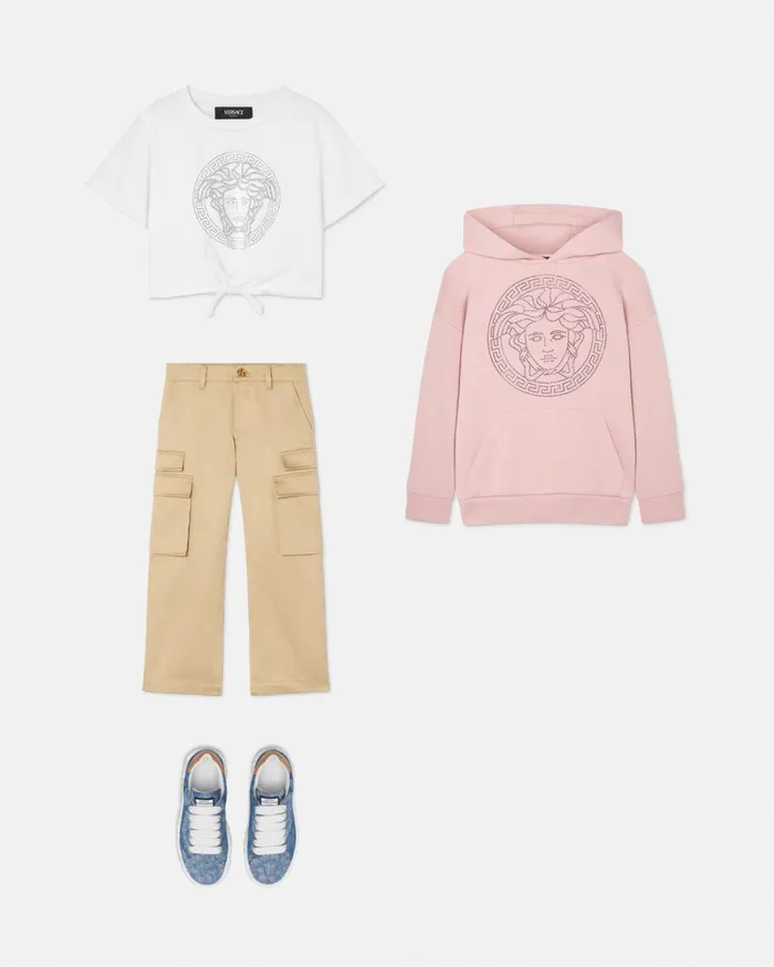 Versace Clothing Crystal Medusa Kids Hoodie Light Pink 8211 Children Versace Clothing Crystal Medusa Kids Hoodie Light Pink 8211 Children