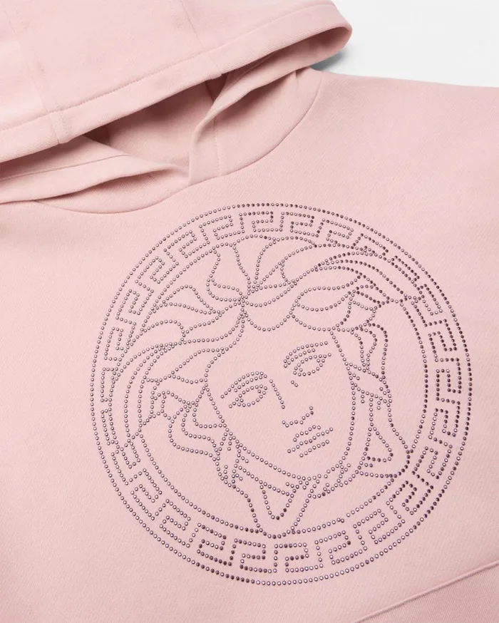 Versace Clothing Crystal Medusa Kids Hoodie Light Pink 8211 Children Versace Clothing Crystal Medusa Kids Hoodie Light Pink 8211 Children