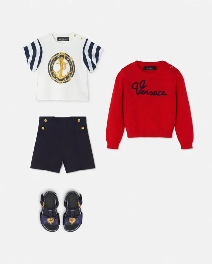 Versace Clothing Gabardine Baby Shorts Navy 8211 Children Versace Clothing Gabardine Baby Shorts Navy 8211 Children