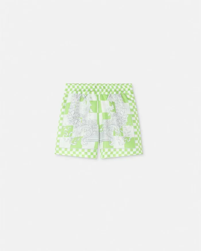 Versace Clothing Medusa Contrasto Baby Shorts Greenprint 8211 Children