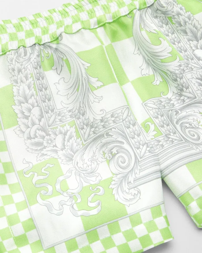 Versace Clothing Medusa Contrasto Baby Shorts Greenprint 8211 Children Versace Clothing Medusa Contrasto Baby Shorts Greenprint 8211 Children