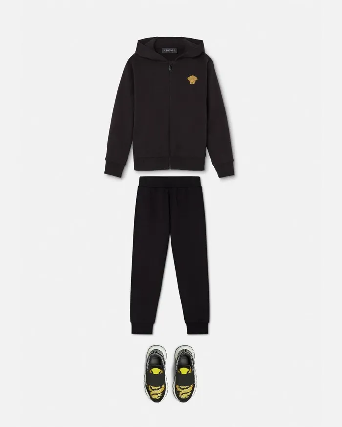Versace Clothing Medusa Kids Zip Hoodie Black 8211 Children