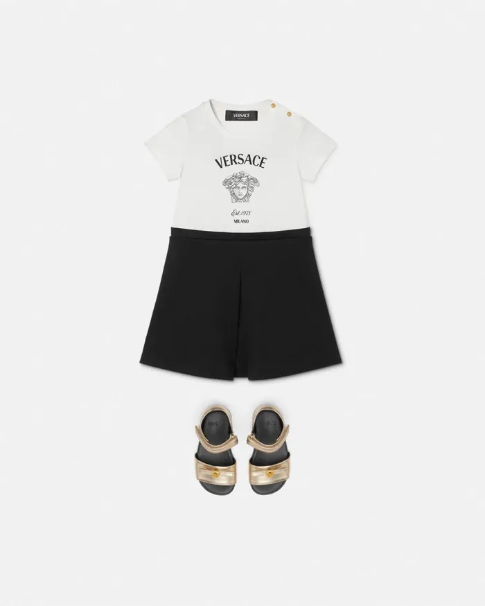 Versace Clothing Medusa Milano Baby TShirt Dress Blackwhite 8211 Children