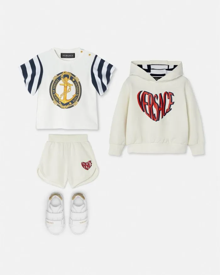 Versace Clothing Versace Logo Baby Sweat Shorts Whiteprint 8211 Children Versace Clothing Versace Logo Baby Sweat Shorts Whiteprint 8211 Children