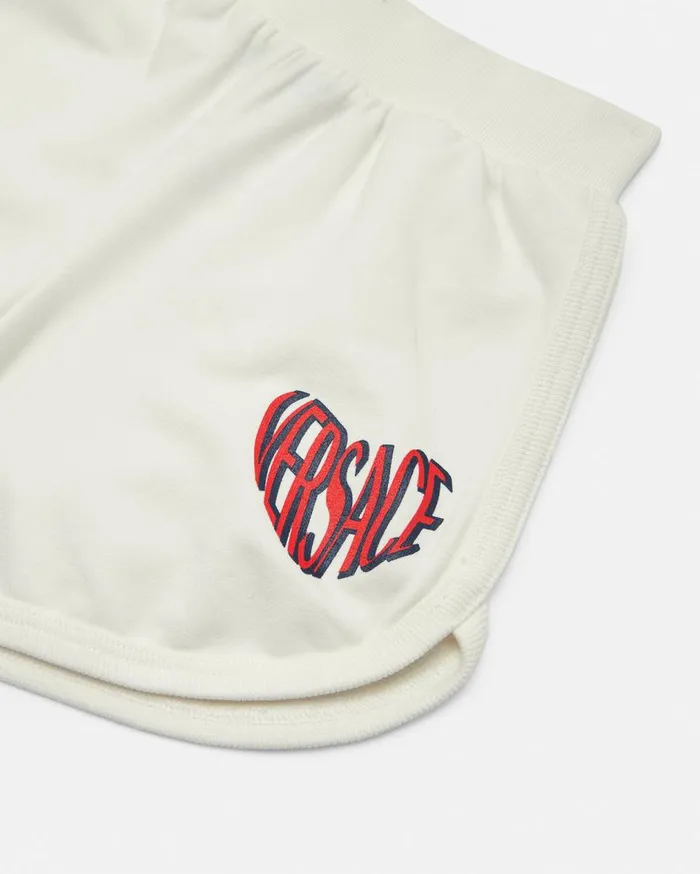 Versace Clothing Versace Logo Baby Sweat Shorts Whiteprint 8211 Children Versace Clothing Versace Logo Baby Sweat Shorts Whiteprint 8211 Children