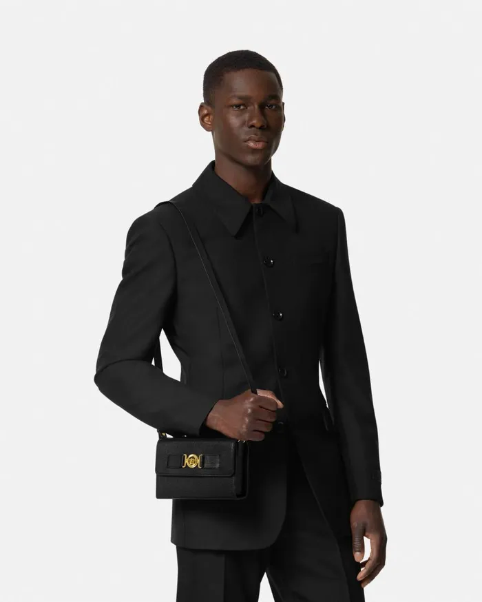 Versace Crossbody and Messengers Medusa Biggie Messenger Bag Blackgold 8211 Men Versace Crossbody and Messengers Medusa Biggie Messenger Bag Blackgold 8211 Men