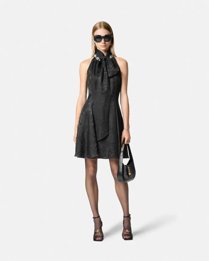 Versace Dresses Barocco Lavallire Mini Dress Black 8211 Women