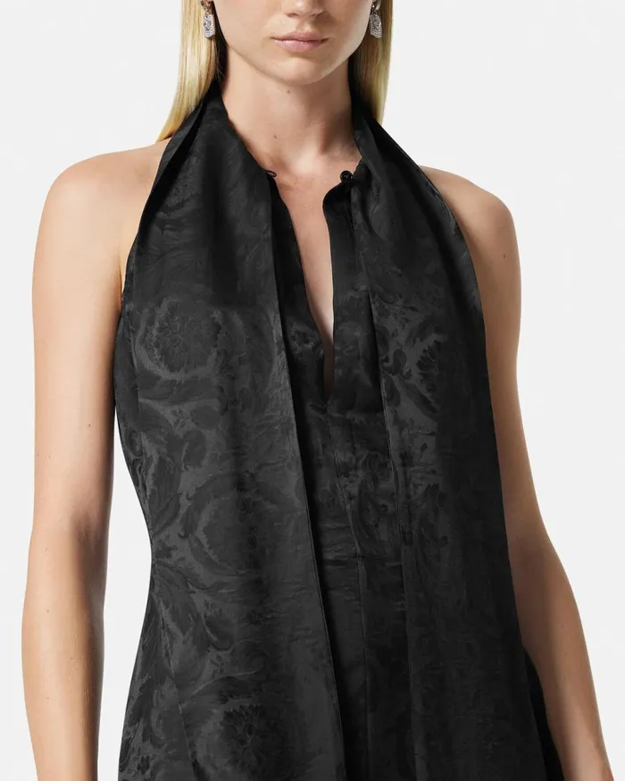 Versace Dresses Barocco Lavallire Mini Dress Black 8211 Women