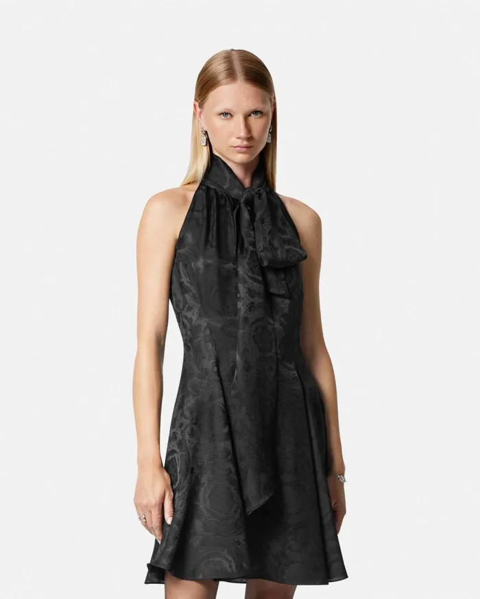 Versace Dresses Barocco Lavallire Mini Dress Black 8211 Women
