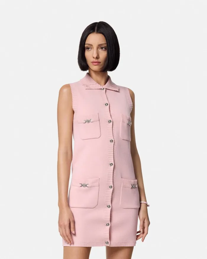 Versace Dresses CashmereBlend Shift Knit Mini Dress Light Pink 8211 Women Versace Dresses CashmereBlend Shift Knit Mini Dress Light Pink 8211 Women