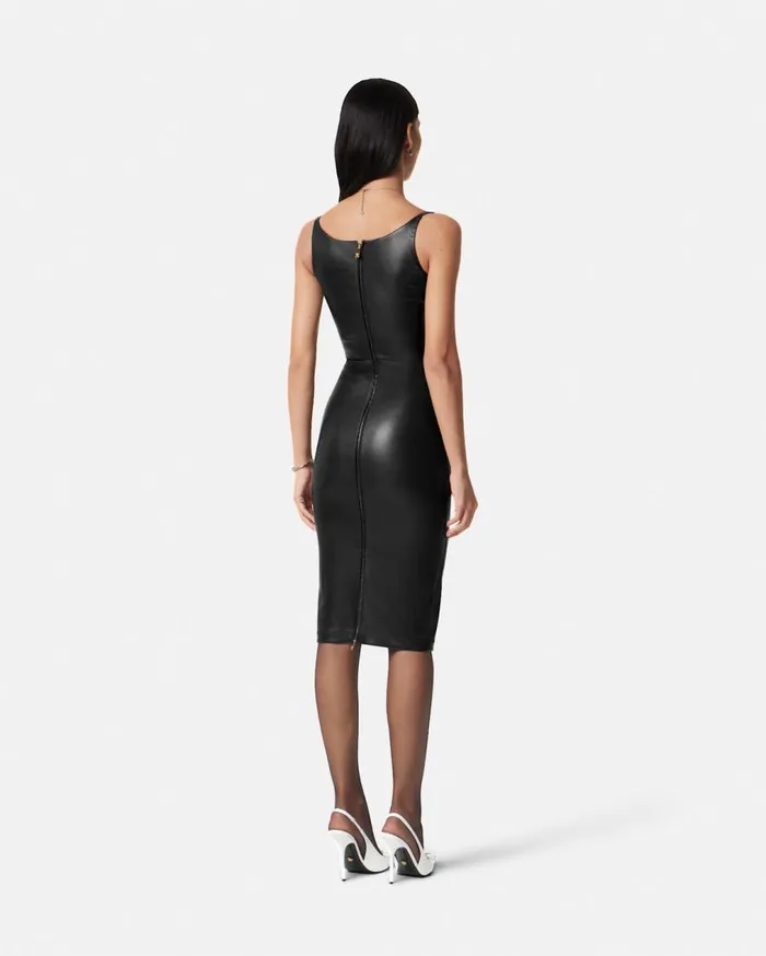 Versace Dresses Medusa 03995 Corset Leather Midi Dress Black 8211 Women Versace Dresses Medusa 03995 Corset Leather Midi Dress Black 8211 Women