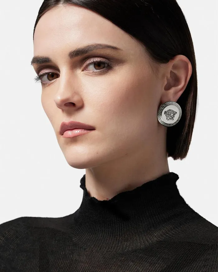 Versace Earrings Tribute Medusa Stud Earrings Silver 8211 Women