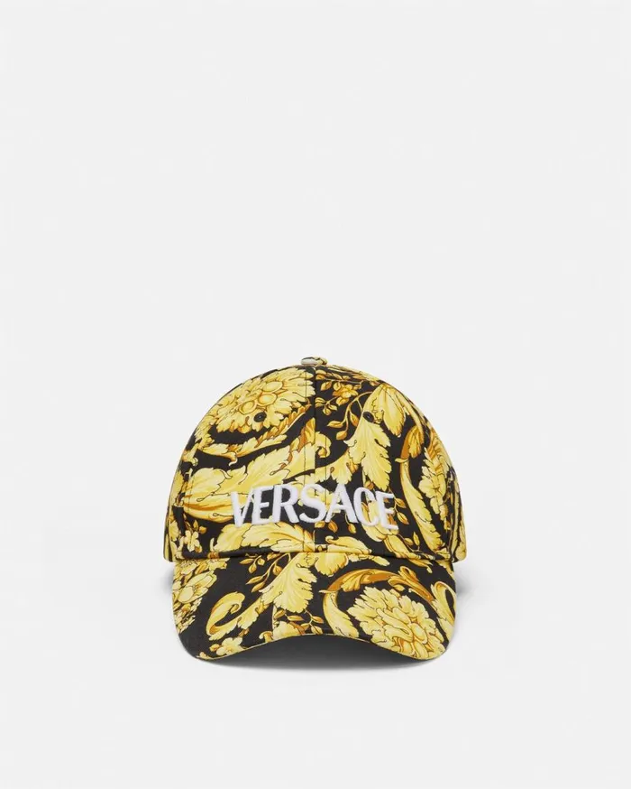 Versace Hats and Caps Barocco Logo Baseball Cap Blackprint 8211 WomenMen
