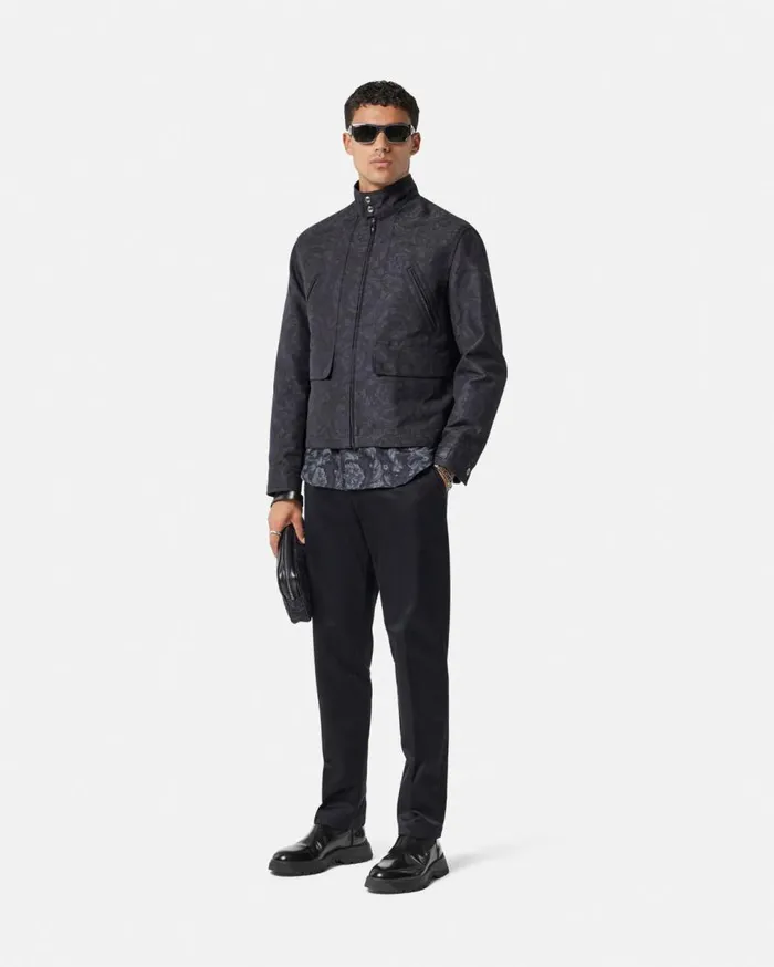 Versace Jackets and Coats Barocco Jacquard Blouson Jacket Gray 8211 Men Versace Jackets and Coats Barocco Jacquard Blouson Jacket Gray 8211 Men