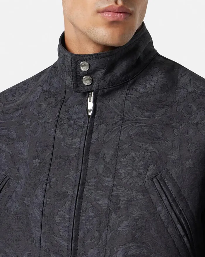Versace Jackets and Coats Barocco Jacquard Blouson Jacket Gray 8211 Men Versace Jackets and Coats Barocco Jacquard Blouson Jacket Gray 8211 Men