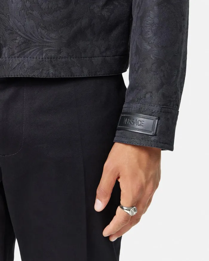 Versace Jackets and Coats Barocco Jacquard Blouson Jacket Gray 8211 Men Versace Jackets and Coats Barocco Jacquard Blouson Jacket Gray 8211 Men