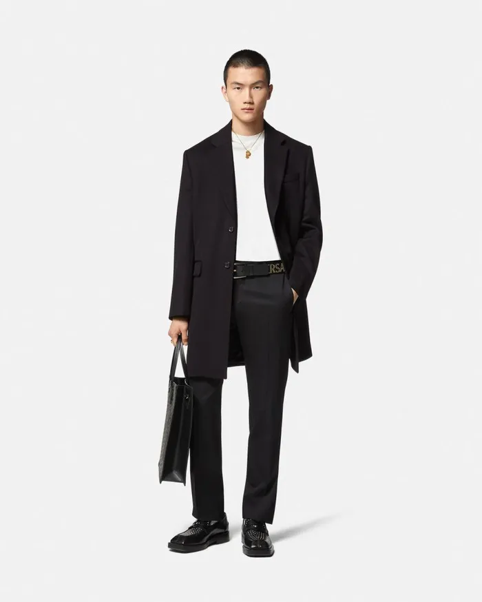 Versace Jackets and Coats SingleBreasted Coat Black 8211 Men Versace Jackets and Coats SingleBreasted Coat Black 8211 Men