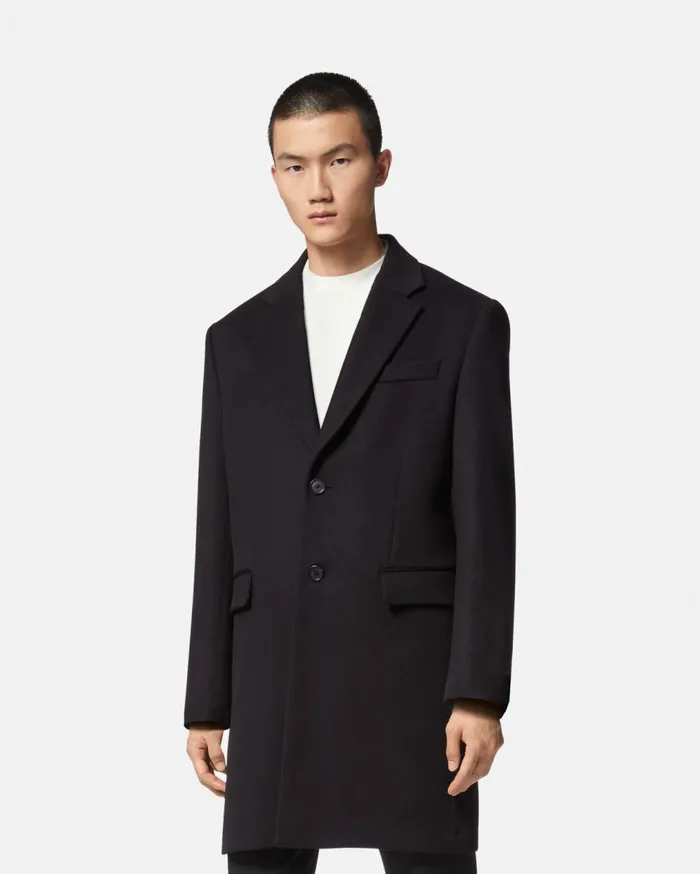 Versace Jackets and Coats SingleBreasted Coat Black 8211 Men Versace Jackets and Coats SingleBreasted Coat Black 8211 Men