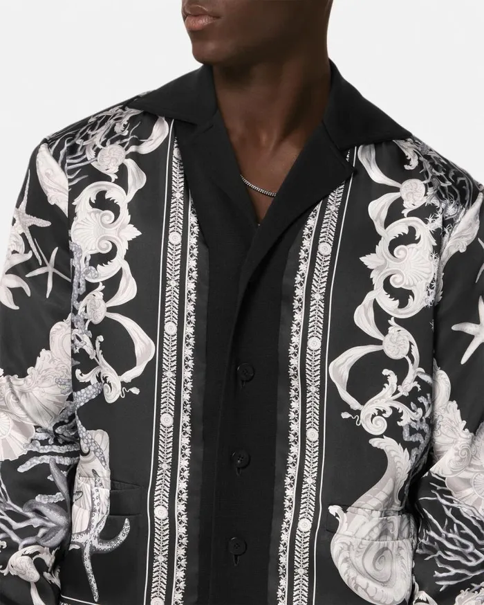 Versace Knitwear Barocco Sea Reversible Cardigan Black 8211 Men Versace Knitwear Barocco Sea Reversible Cardigan Black 8211 Men