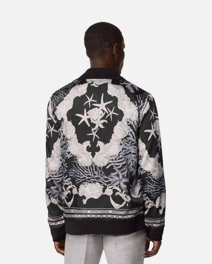 Versace Knitwear Barocco Sea Reversible Cardigan Black 8211 Men Versace Knitwear Barocco Sea Reversible Cardigan Black 8211 Men
