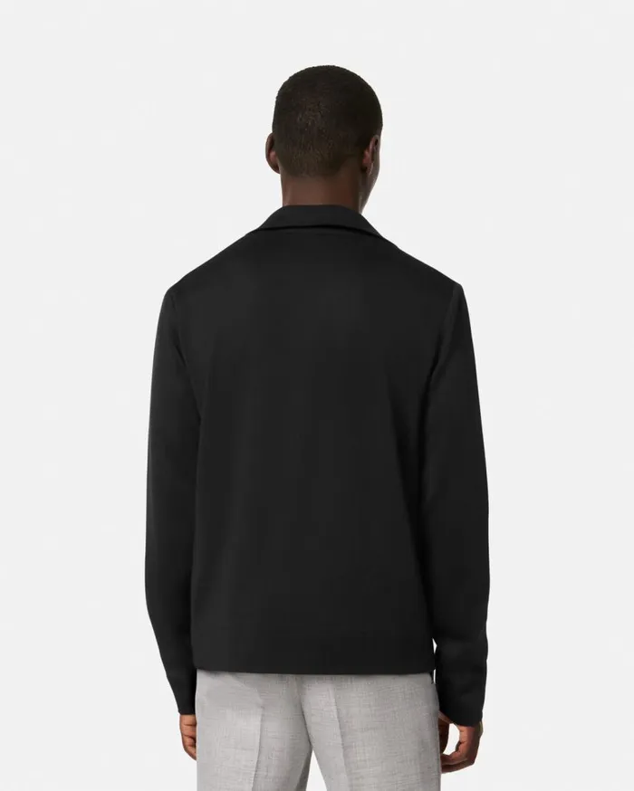 Versace Knitwear Barocco Sea Reversible Cardigan Black 8211 Men Versace Knitwear Barocco Sea Reversible Cardigan Black 8211 Men