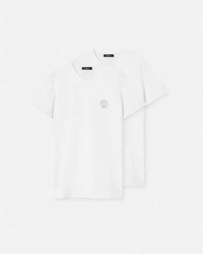 Versace Loungewear and Pajamas Medusa Undershirt 2Pack White 8211 Men