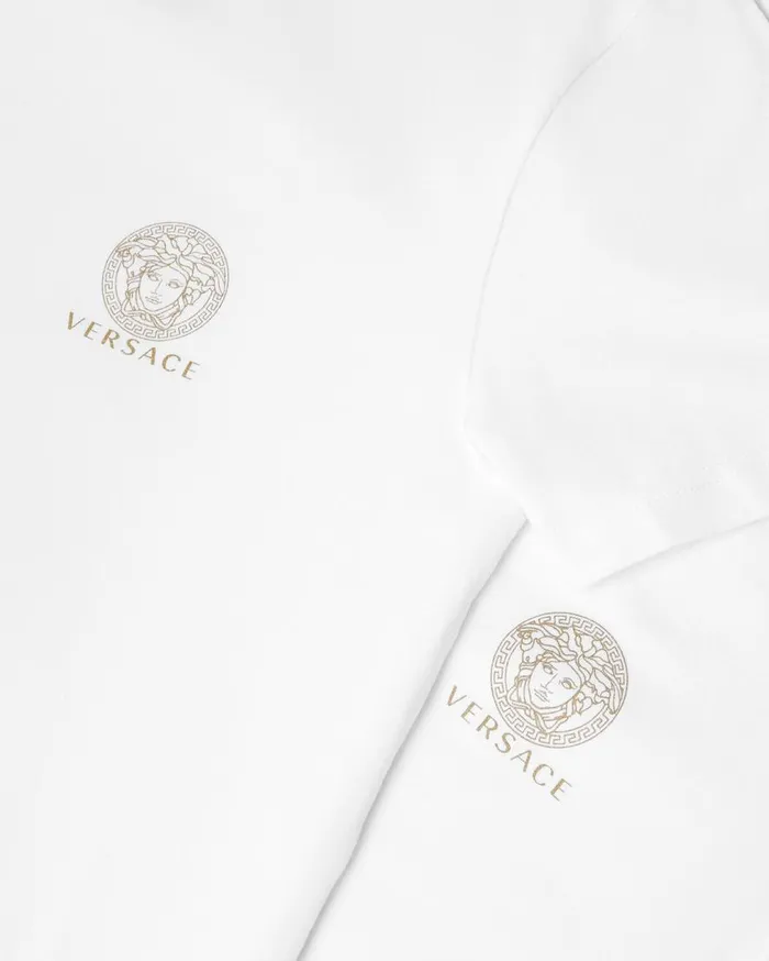 Versace Loungewear and Pajamas Medusa Undershirt 2Pack White 8211 Men Versace Loungewear and Pajamas Medusa Undershirt 2Pack White 8211 Men