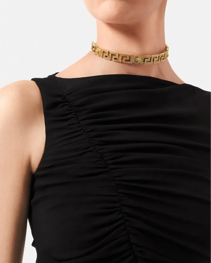 Versace Necklaces Crystal Medusa Greca Choker Necklace Gold 8211 Women Versace Necklaces Crystal Medusa Greca Choker Necklace Gold 8211 Women
