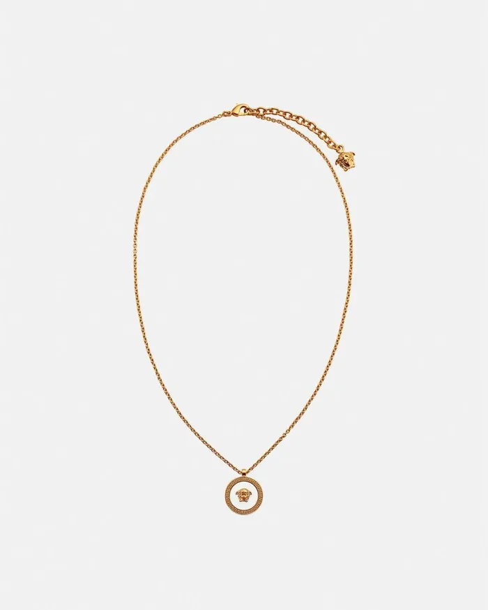 Versace Necklaces Enamel Medusa Necklace White 8211 WomenMen